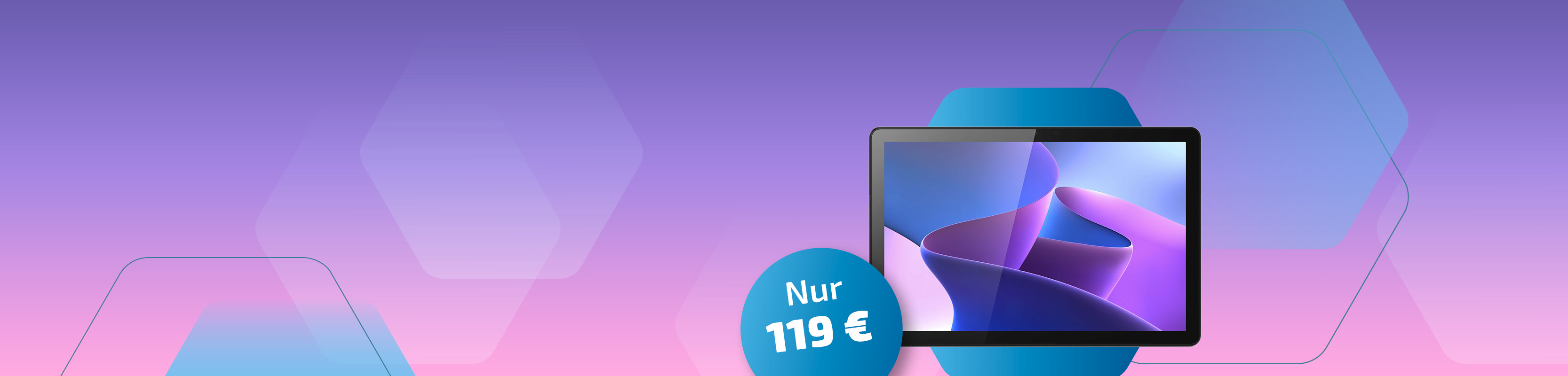 Dieser Banner zeigt ein Lenovo Tab M10