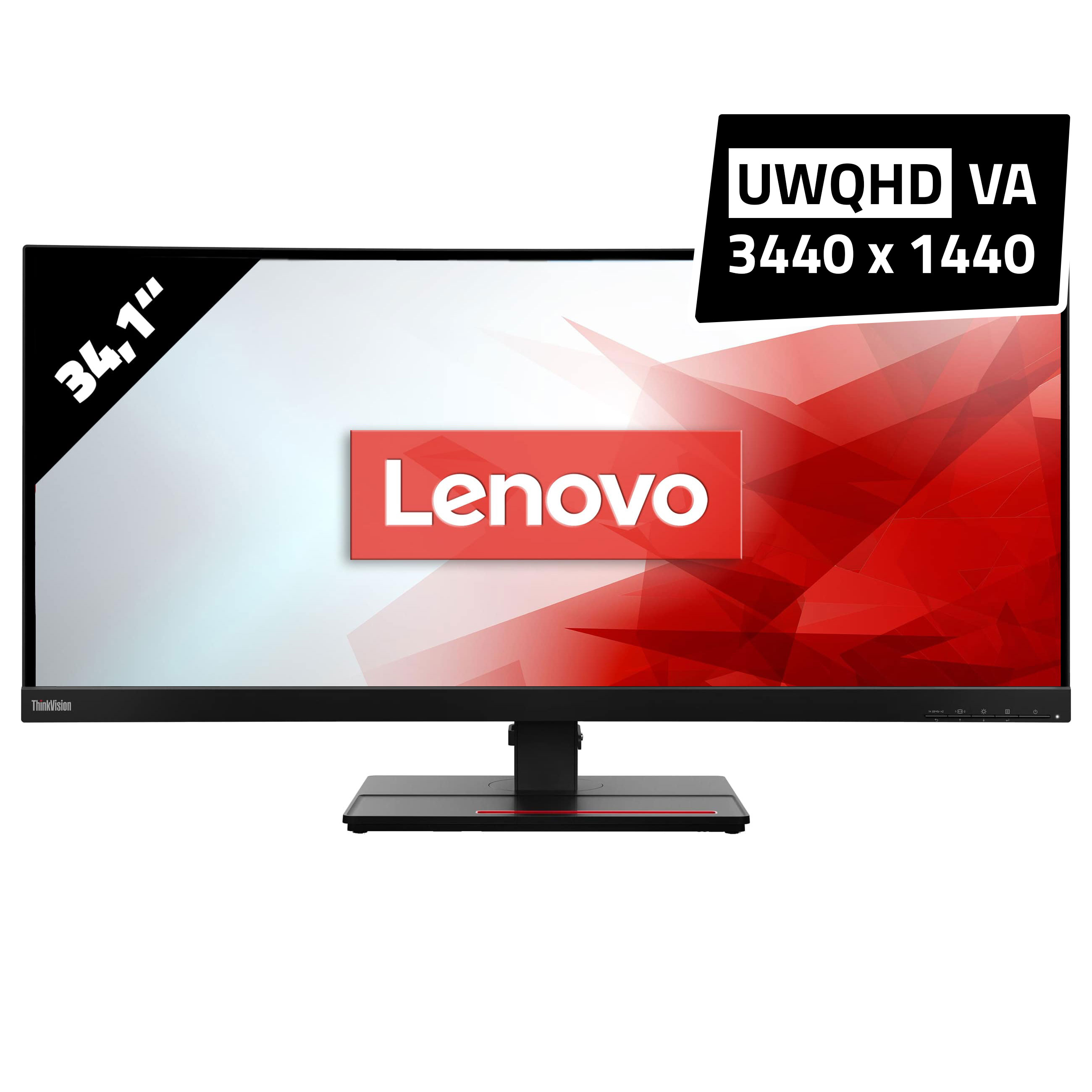 Lenovo ThinkVision P34w-20 - 3440 x 1440 - UWQHD - 34,1 Zoll - 14 ms - Schwarz