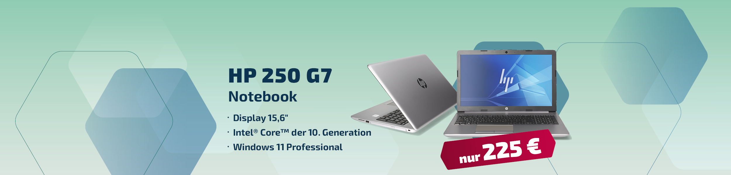 Die Grafik zeigt ein HP 250 G7 Notebook