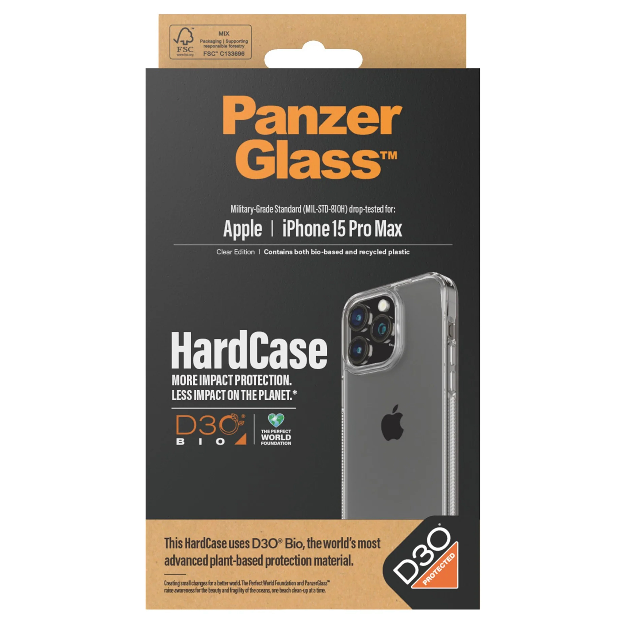 PANZERGLASS Hardcase Hülle mit D3O - Smartphone Schutzhülle - Transparent - Neu
